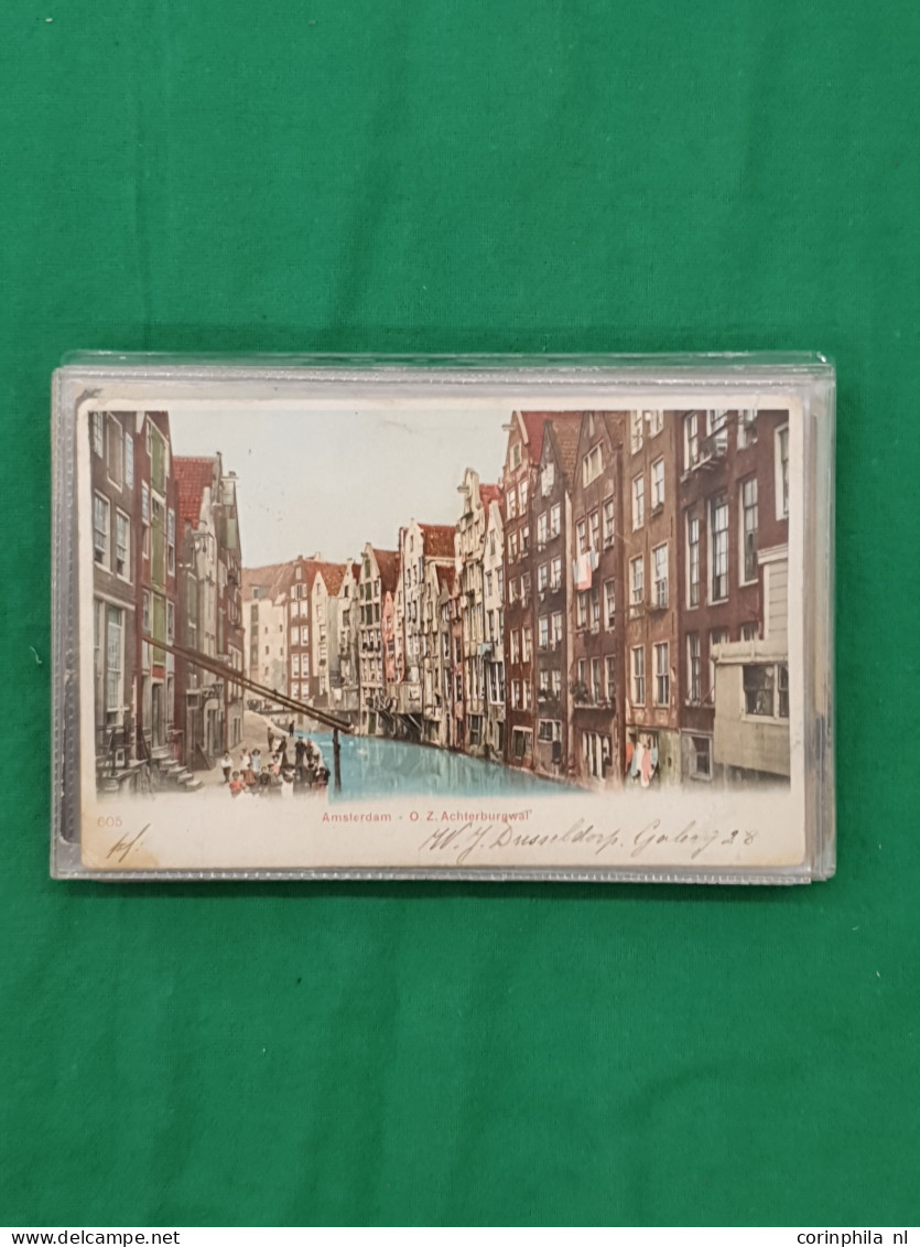 Cover Amsterdam, ca. 100 ex. w.b. oude en zeer oude en souvenir Wereldtentoonstelling in envelop 