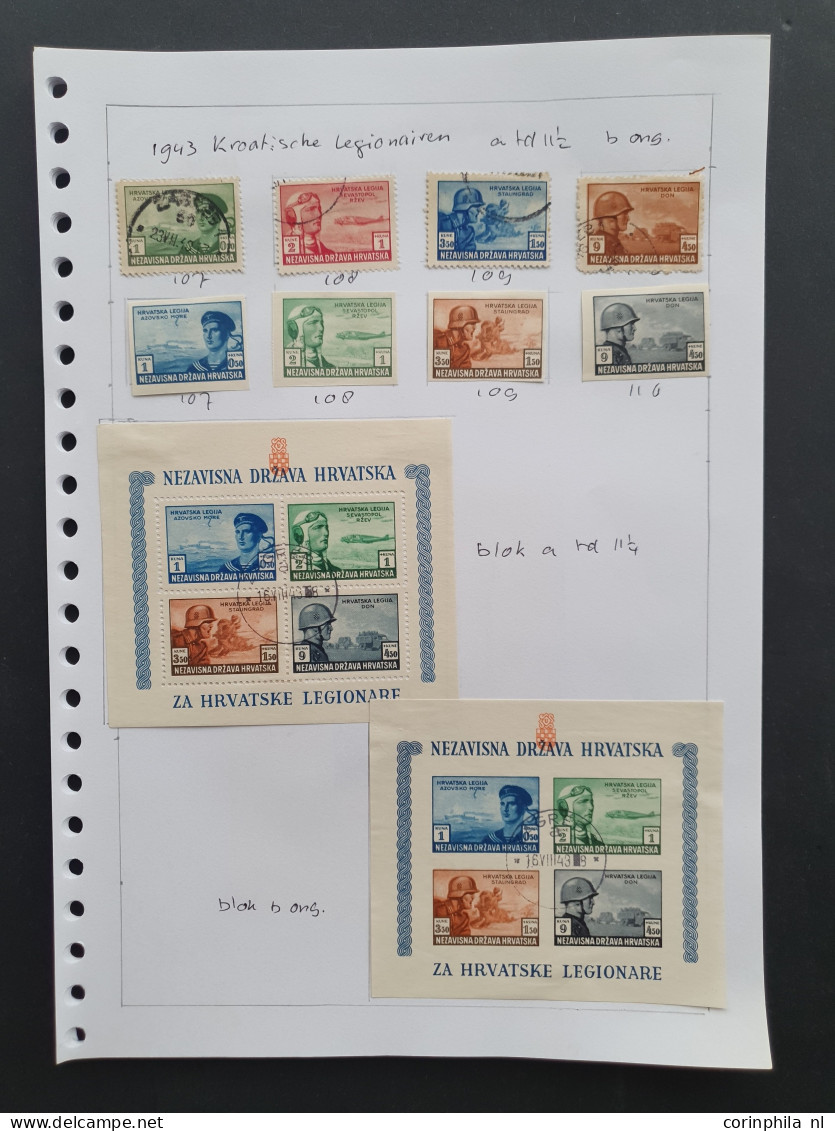 1879/1945 collection used and * with better items including Croatia, Slovensko, Serbia, Silesia and Bosnia on album page