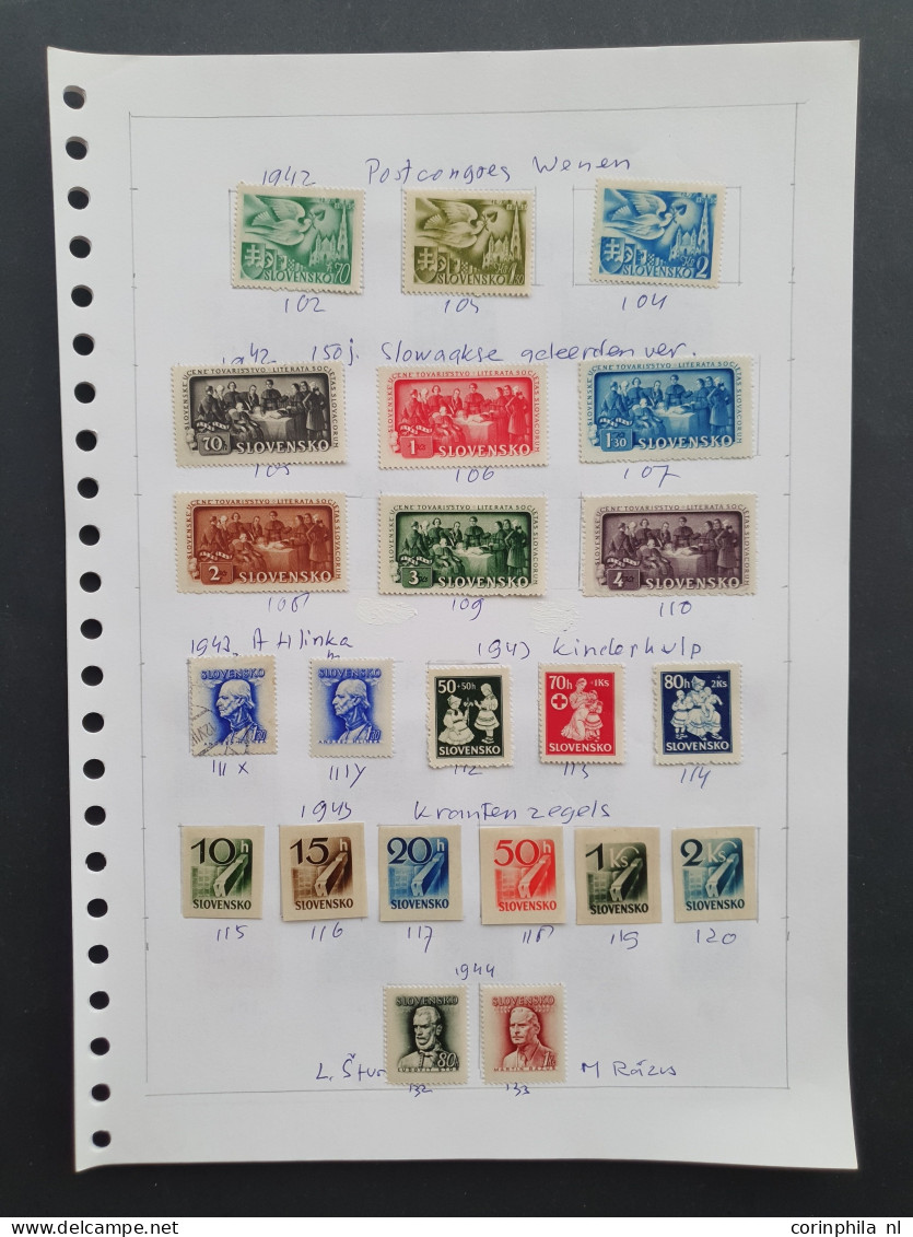 1879/1945 collection used and * with better items including Croatia, Slovensko, Serbia, Silesia and Bosnia on album page