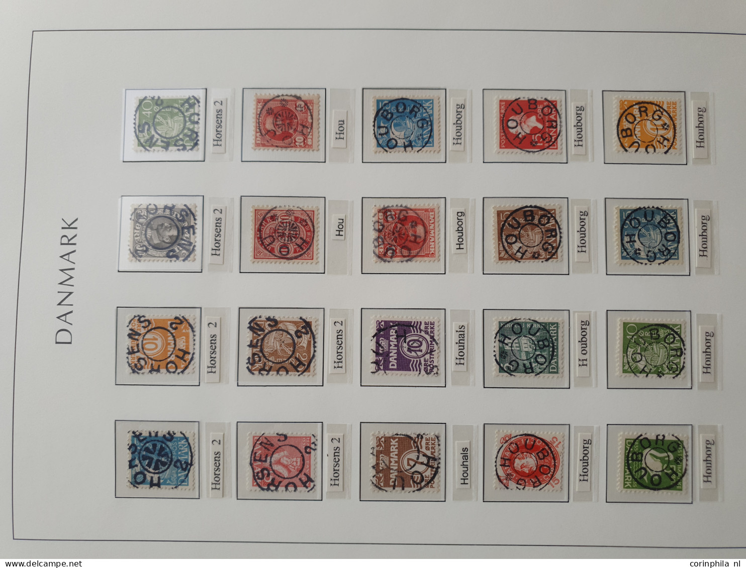 1874/1940, Star cancellations (Stjernestempler), comprehensive and advanced collection with ca.3200 stamps/fragments, 42