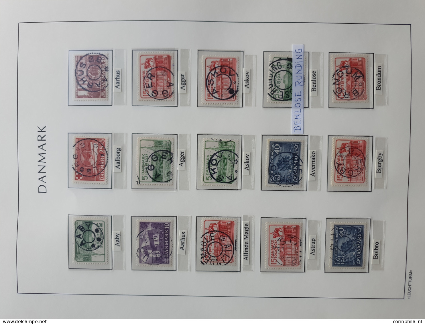 1874/1940, Star cancellations (Stjernestempler), comprehensive and advanced collection with ca.3200 stamps/fragments, 42