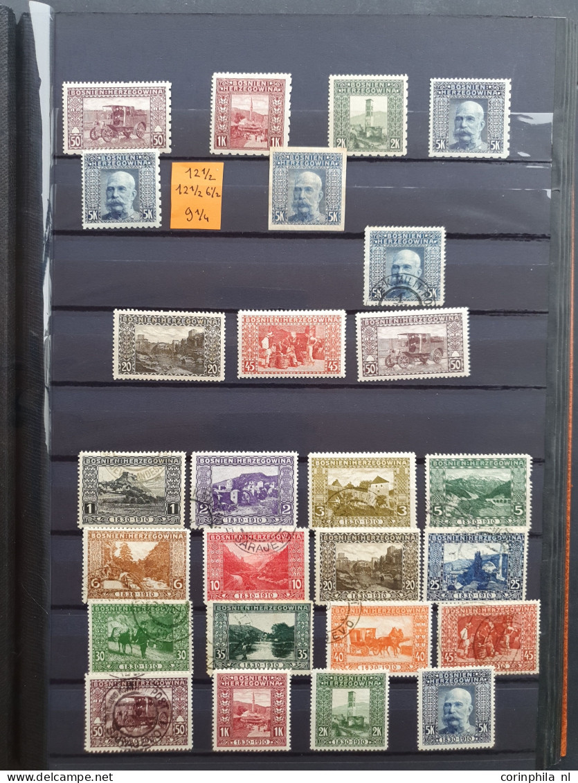 1879/1918 specialised collection with better items, arms, perforations (including Coleman), postmarks, imperfs and feldp