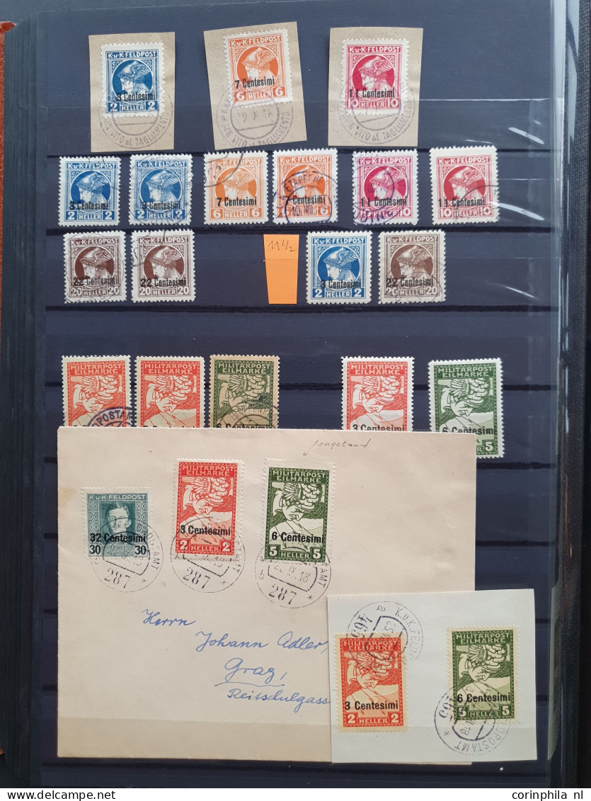 1879/1918 specialised collection with better items, arms, perforations (including Coleman), postmarks, imperfs and feldp