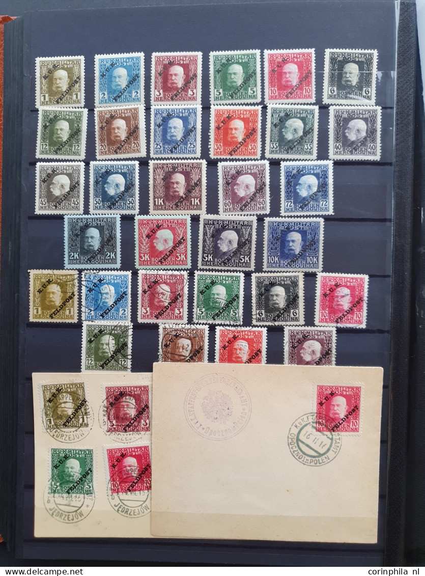 1879/1918 specialised collection with better items, arms, perforations (including Coleman), postmarks, imperfs and feldp