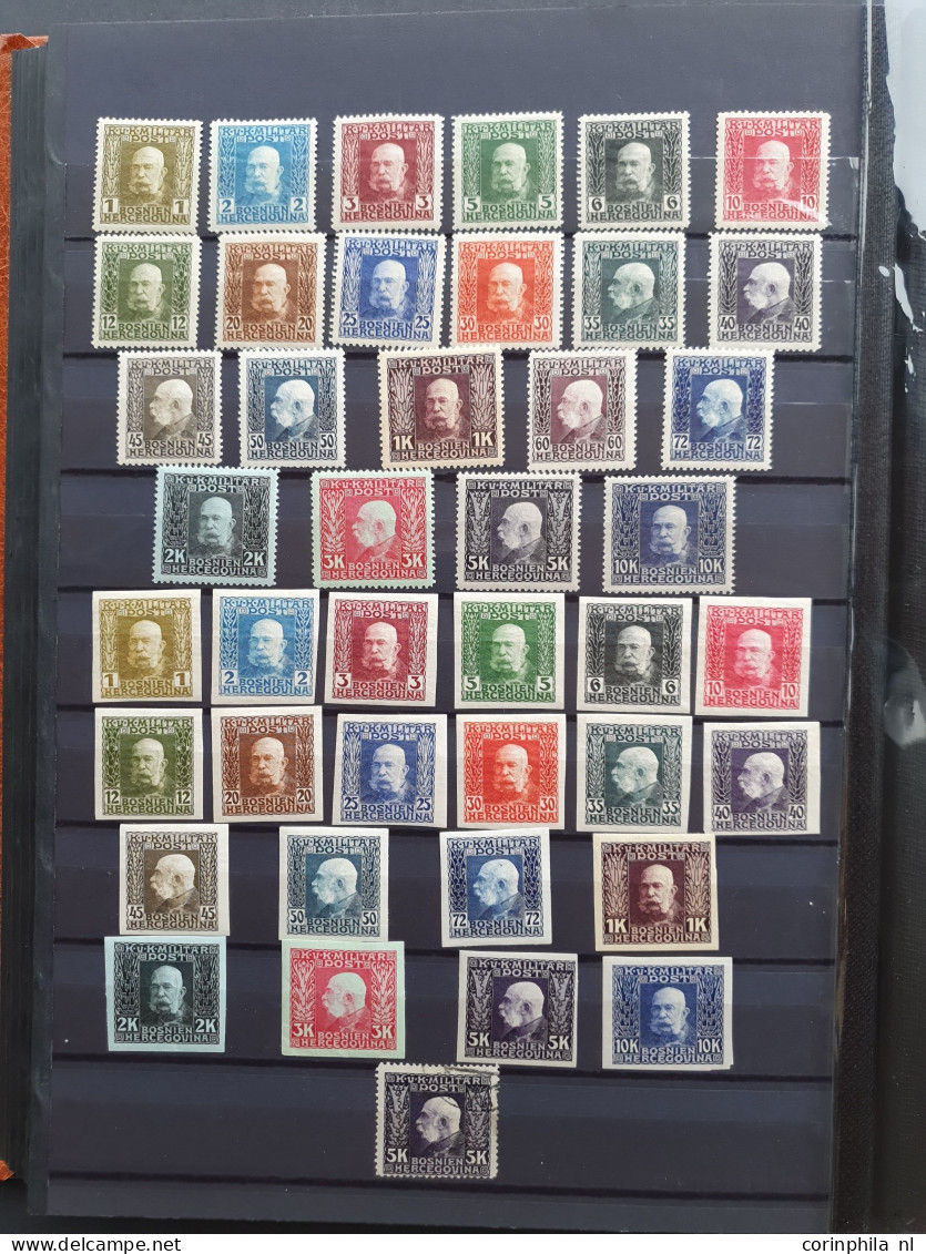 1879/1918 specialised collection with better items, arms, perforations (including Coleman), postmarks, imperfs and feldp