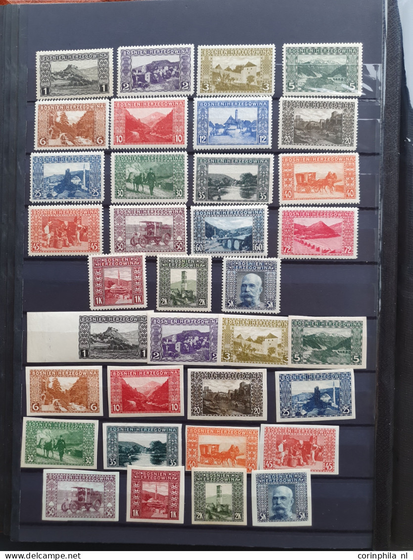 1879/1918 specialised collection with better items, arms, perforations (including Coleman), postmarks, imperfs and feldp