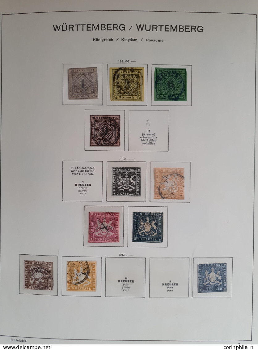 1850-1939, collection including Plebiscite areas and better stamps in mixed quality in Schaubek album