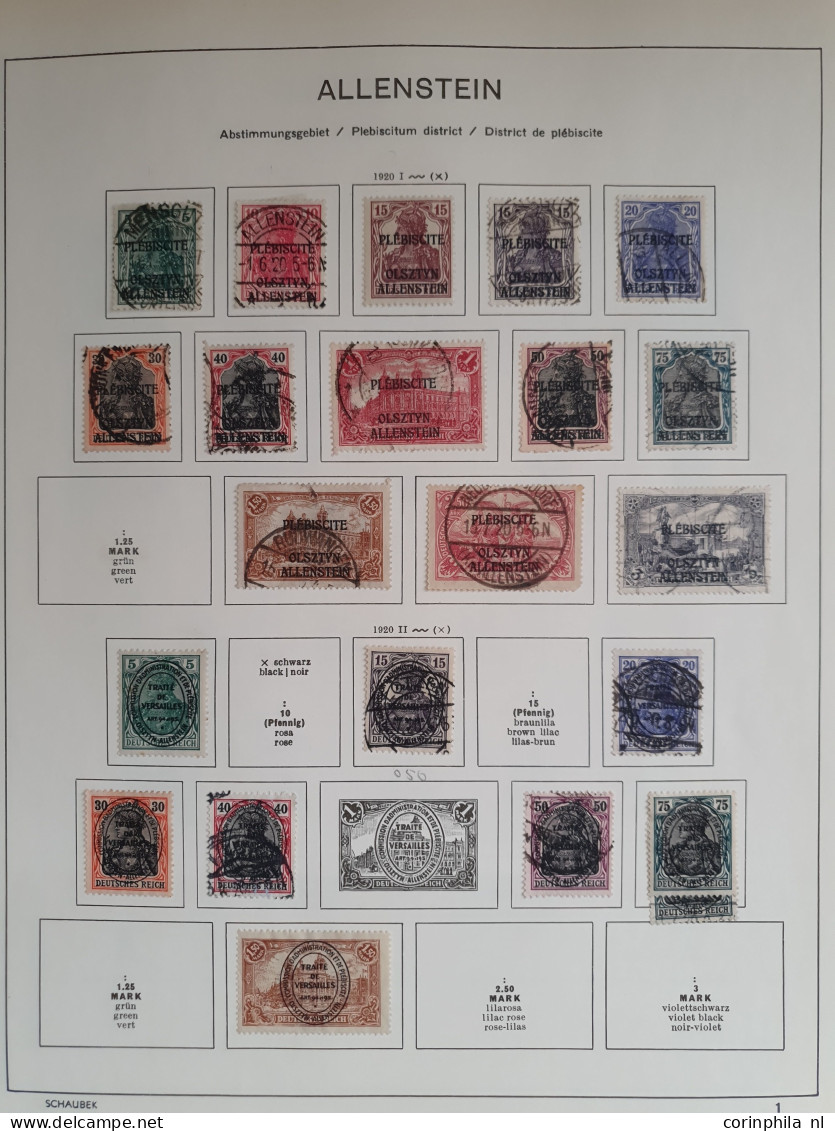 1850-1939, collection including Plebiscite areas and better stamps in mixed quality in Schaubek album