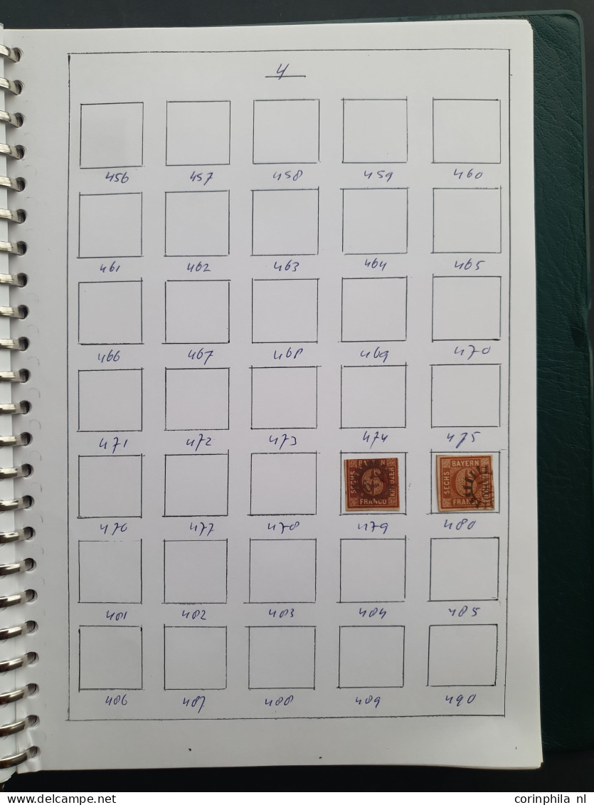 1850-1860 ca., collection of over 400 cog wheel cancellations (Mühlrad stempel) on various values and emissions in mixed