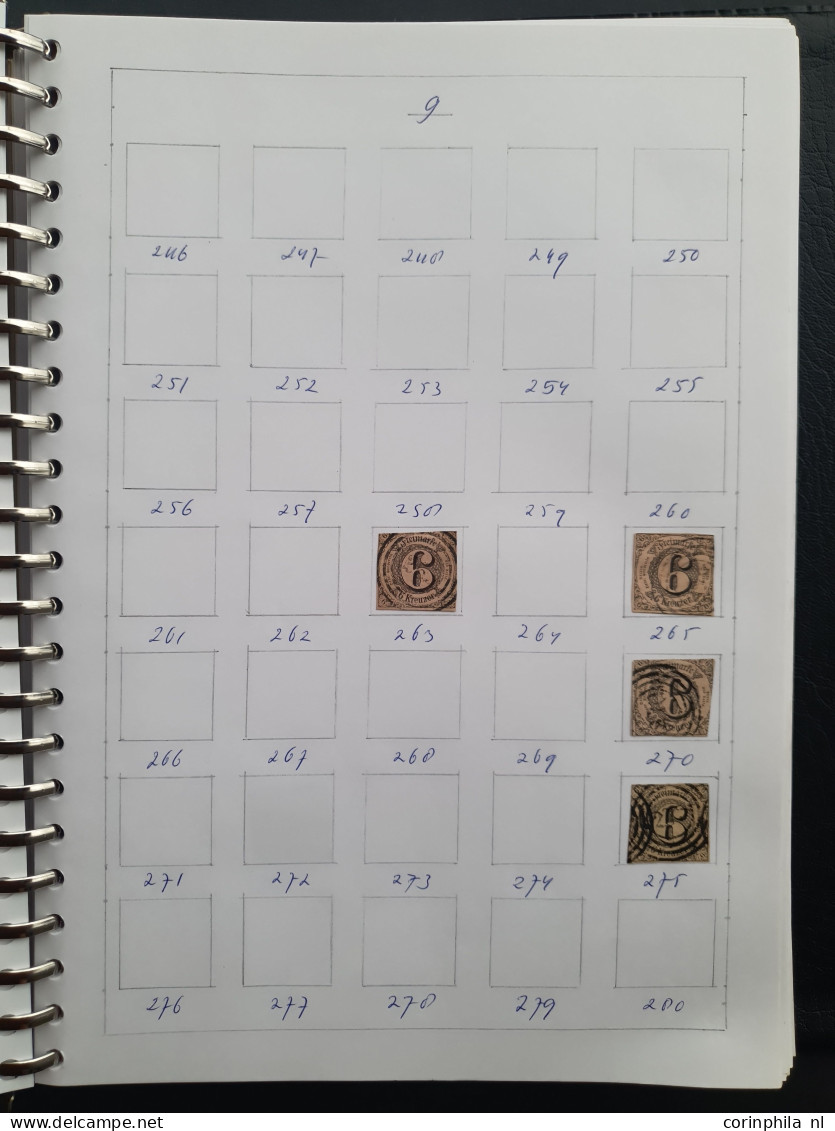 1852-1865 ca., collection of about 400 circulair numeral cancels in mixed quality in ring binder