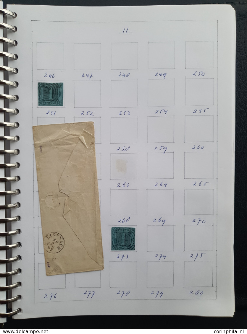 1852-1865 ca., collection of about 400 circulair numeral cancels in mixed quality in ring binder