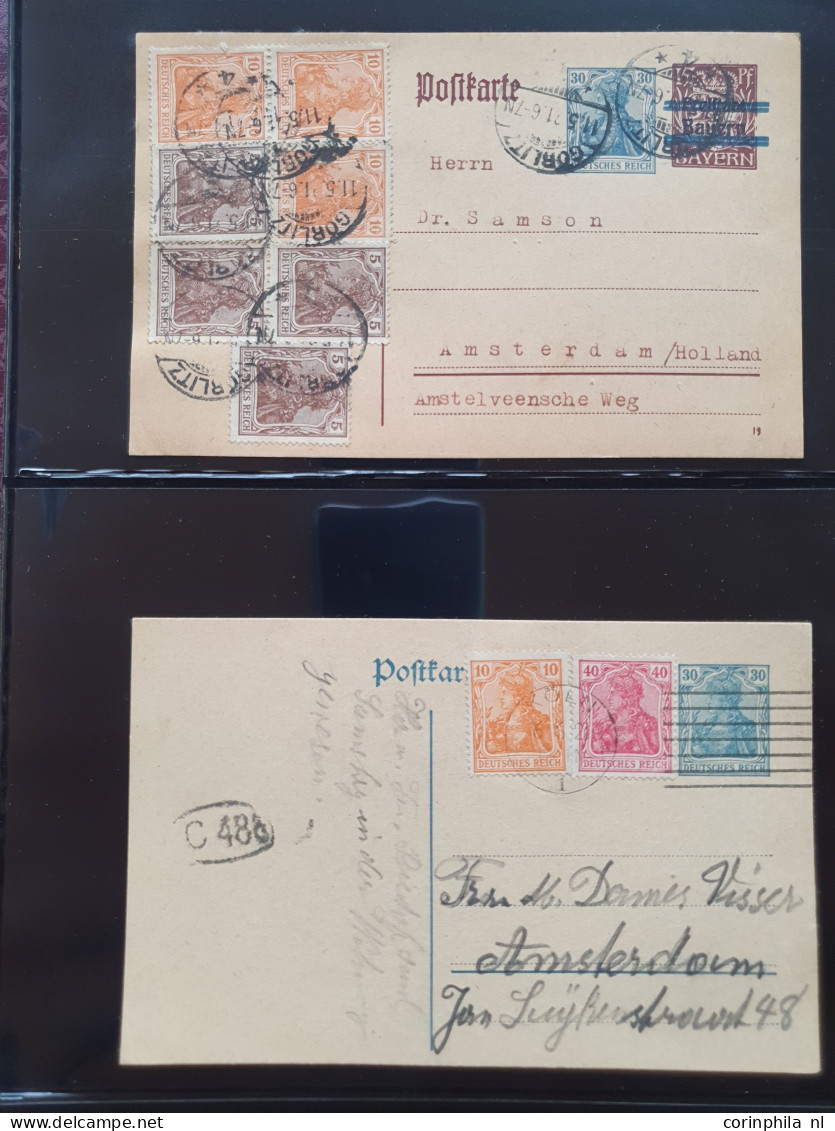 Cover 1920-1923 collection postal stationery infla, all used with and without additional frankings including better item