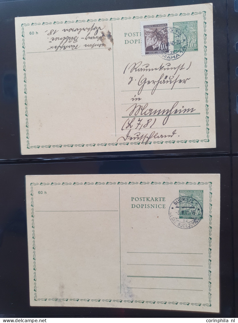 Cover 1939-1944 collection postal stationery (approx. 180 items) mainly used including collection Bohemia and Moravia (m