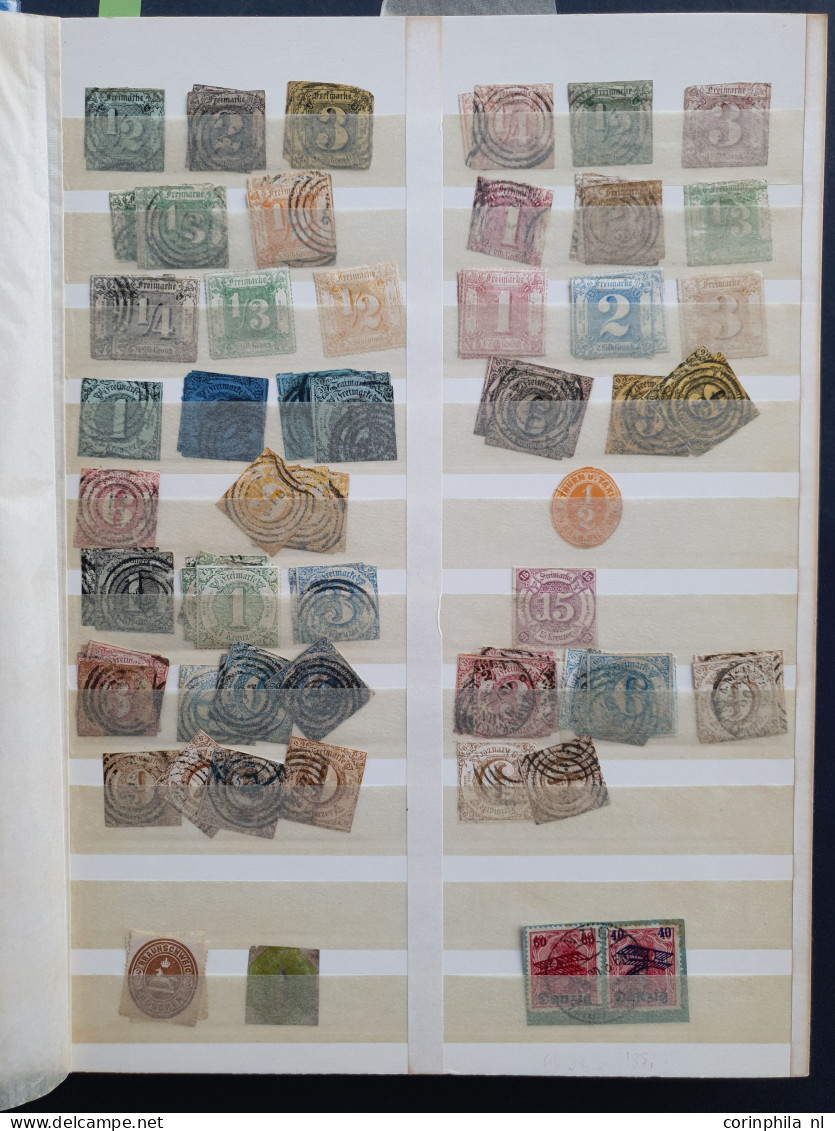 1860/1940c. Stock German States And German Empire, Large Number Of Stamps With Better Items (partly In Mixed Quality) In - Autres & Non Classés