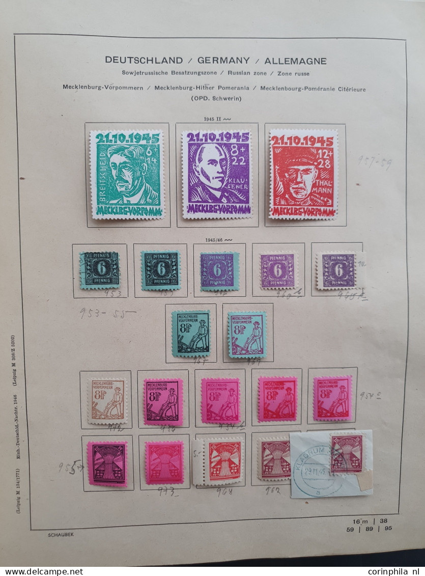 1945/1964 collection used and * including occupied zone, FRG and Berlin including better items in Schaubek album and env
