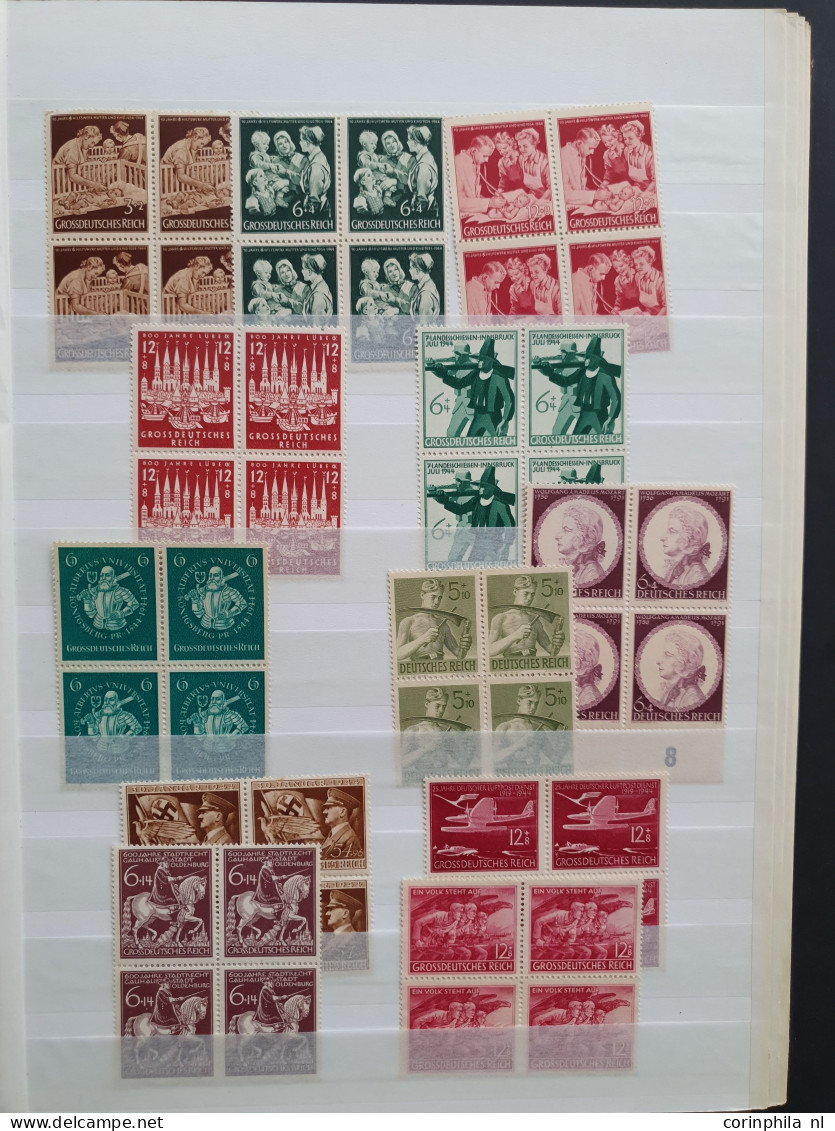 1855c/1954 Collection Combinations, Pairs And Blocks Of 4 Mostly Used Including Better (Old States, German Empire, Posth - Autres & Non Classés