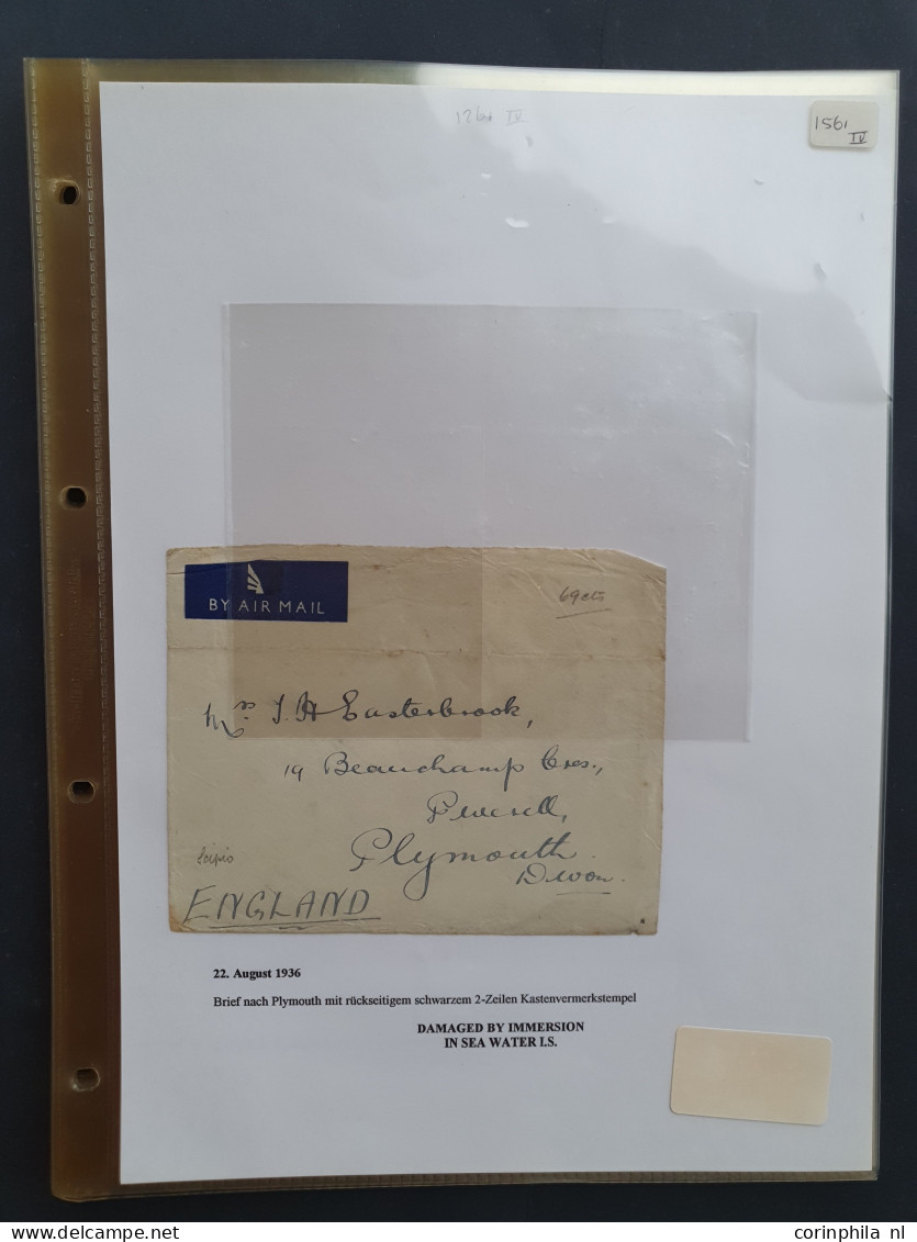 Cover , Airmail 1936 Airmail - The Crash Of The Imperial Airways Flying Boat Scipio In The Mirabella Bay (Crete) On 22-8 - Autres & Non Classés