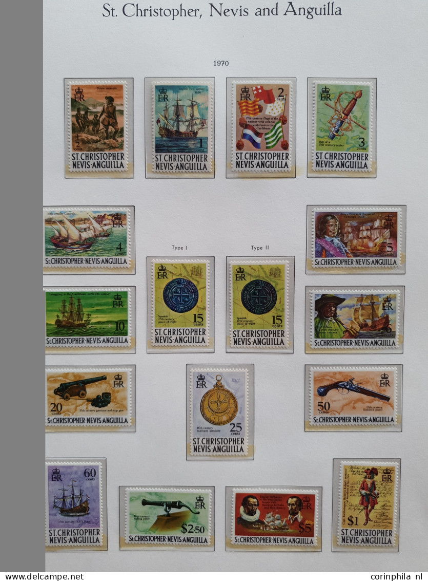 1937/1990 collection St.Christopher, Nevis, Anguilla, St. Kitts and Pitcairn mostly */** in stockbook and album