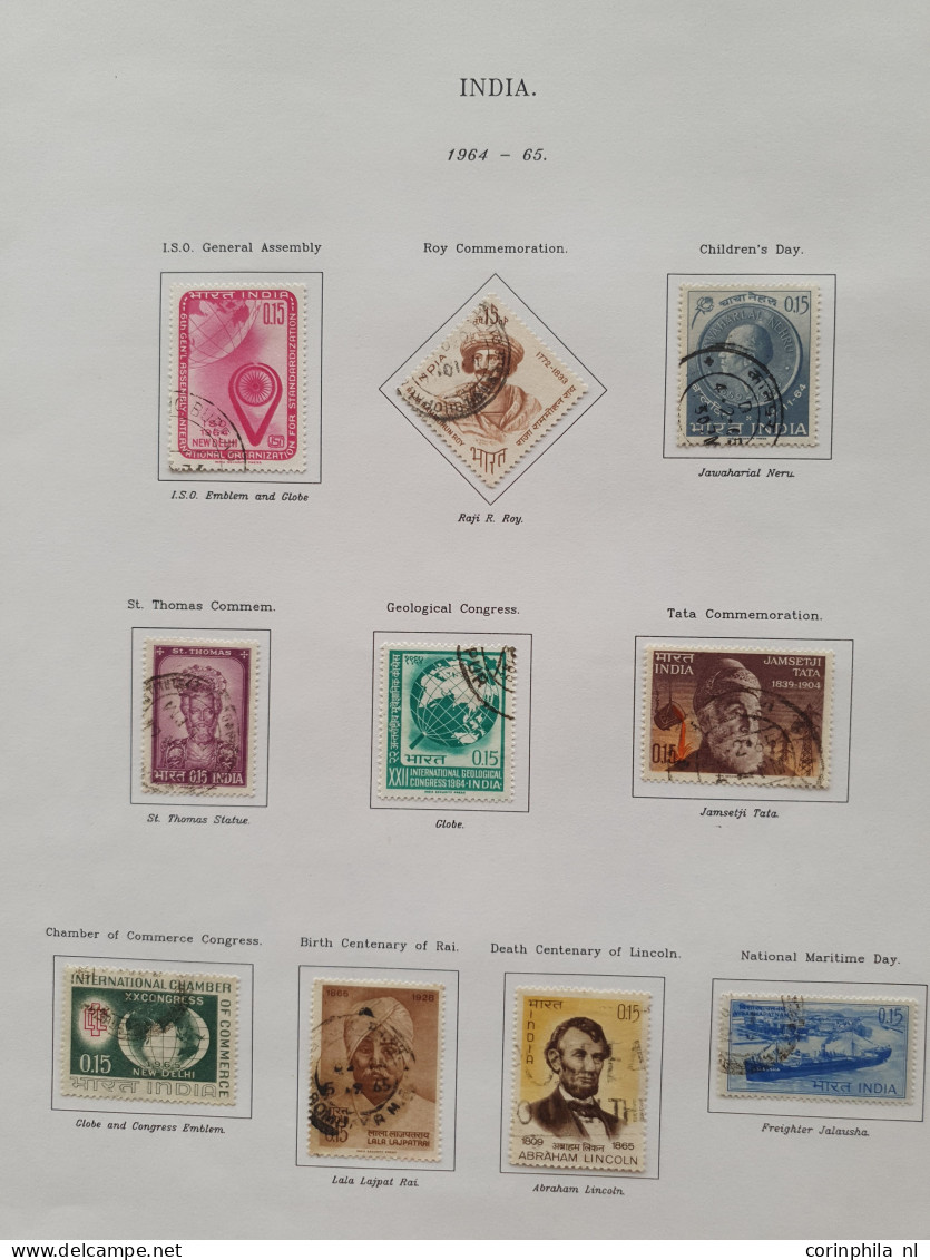 1947-1997 collection used including Ghandi set (SG 305-308) and stock Indore/Holkar and some additional states in Swanma