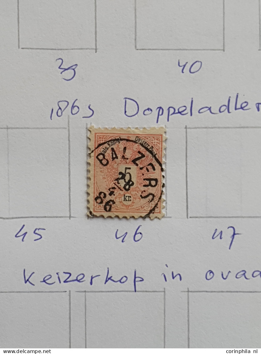 1886/2019 used collection partly specialised on perforation types including better items e.g. Austrian stamps/covers use