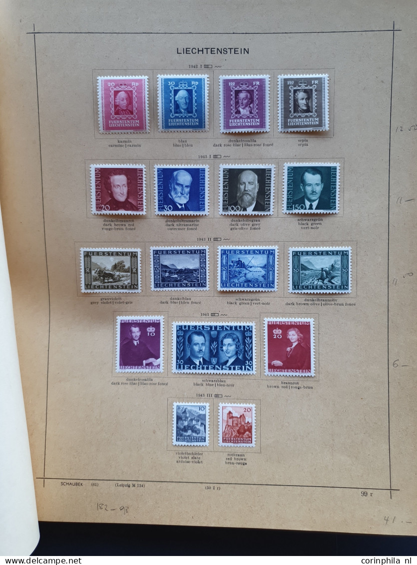 1912/1954c. collection used and * with better items (airmail) on album leaves in folder