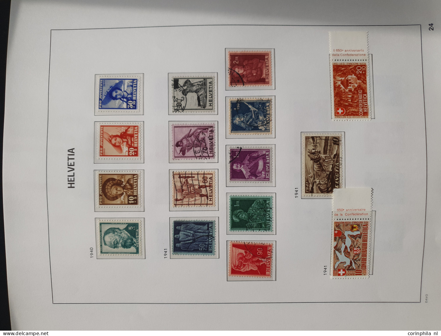 1846-1950 collection used and */** including many better items including Mi. 4 (*) Moser certificate, 10-12, Pro Juventu