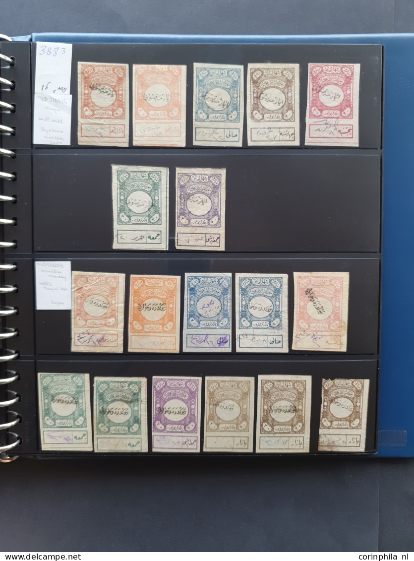 1870-1980 ca., , fiscals and poster stamps, extensive collection used and */** including documents in 8 ring binders and