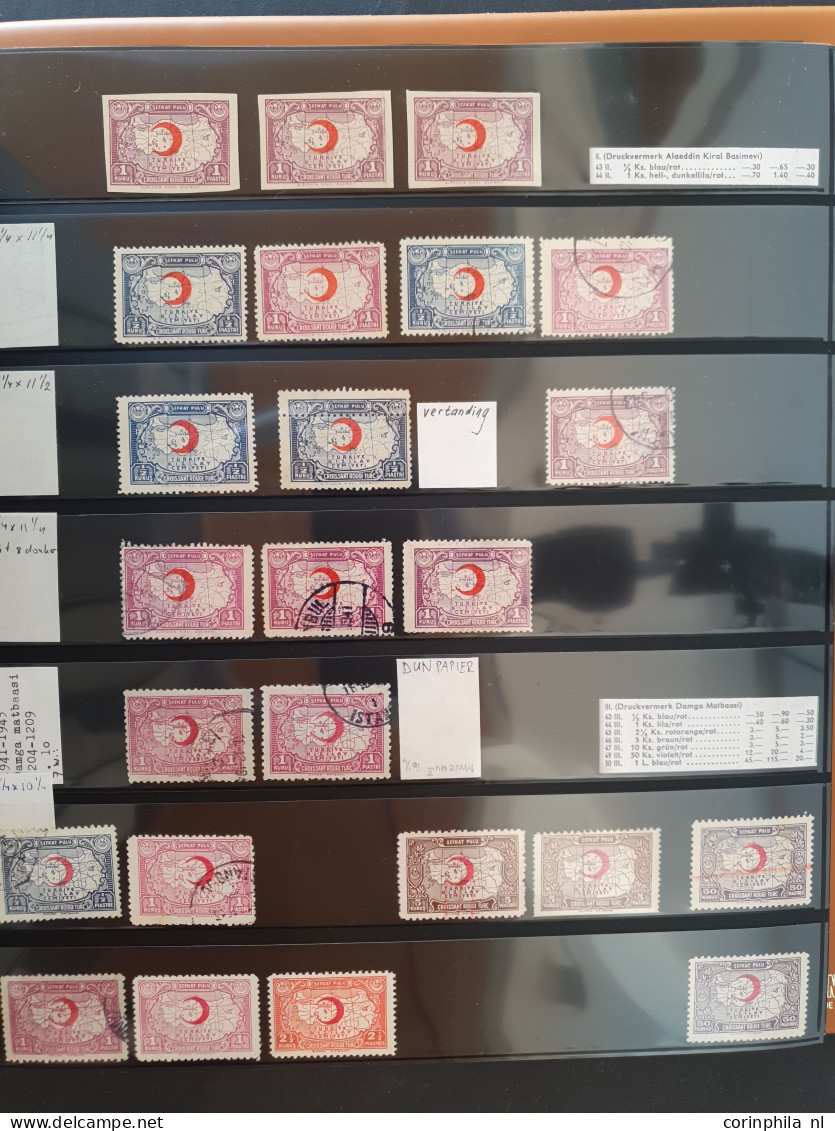 1911-1952 Postal Tax stamps, specialized collection used and */** with better stamps and sets, many varieties etc. in ri