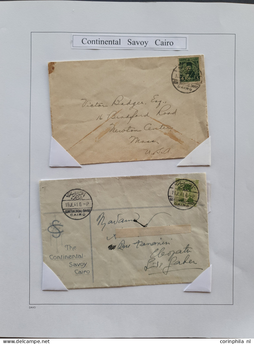 Cover 1900c. onwards, good collection postal history Hotel post offices etc. (143 covers and postcards) with Mena House,