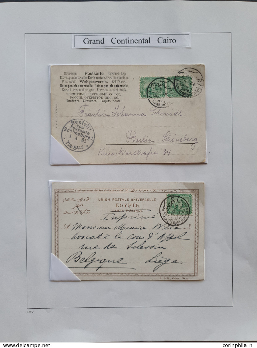 Cover 1900c. onwards, good collection postal history Hotel post offices etc. (143 covers and postcards) with Mena House,