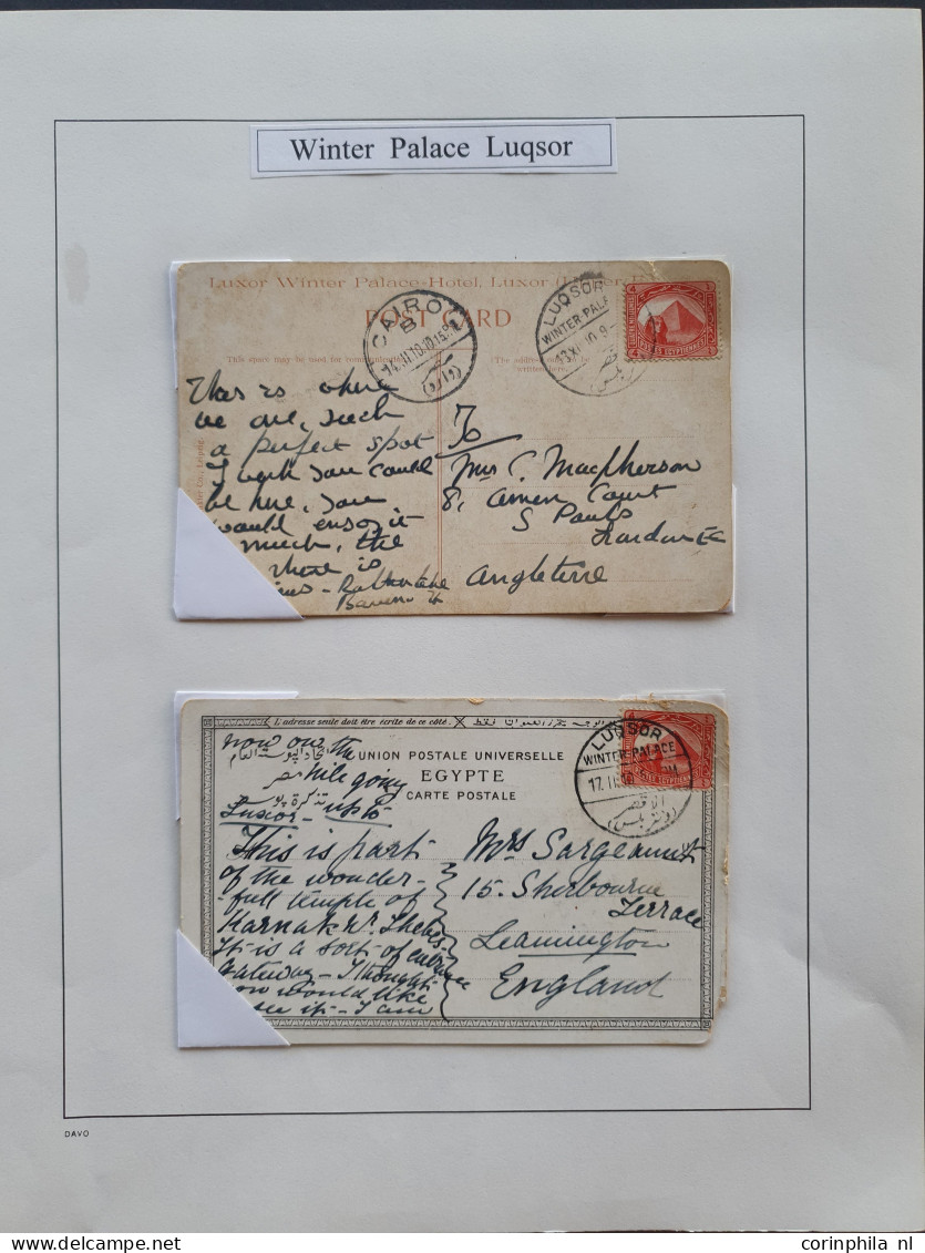 Cover 1900c. onwards, good collection postal history Hotel post offices etc. (143 covers and postcards) with Mena House,