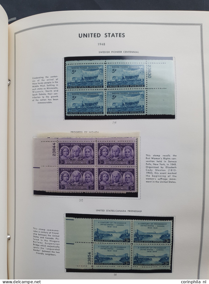 1919-1980, collection larger units mainly ** including plate blocks in 2 Harris albums