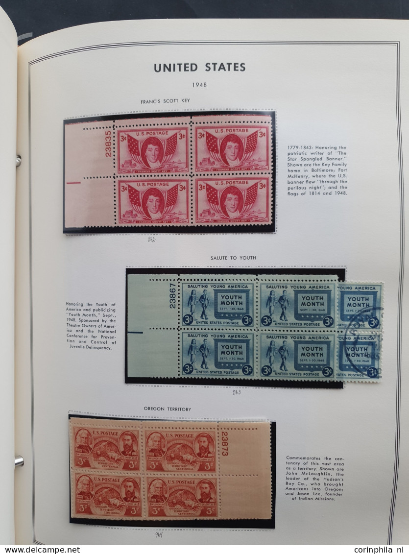 1919-1980, collection larger units mainly ** including plate blocks in 2 Harris albums