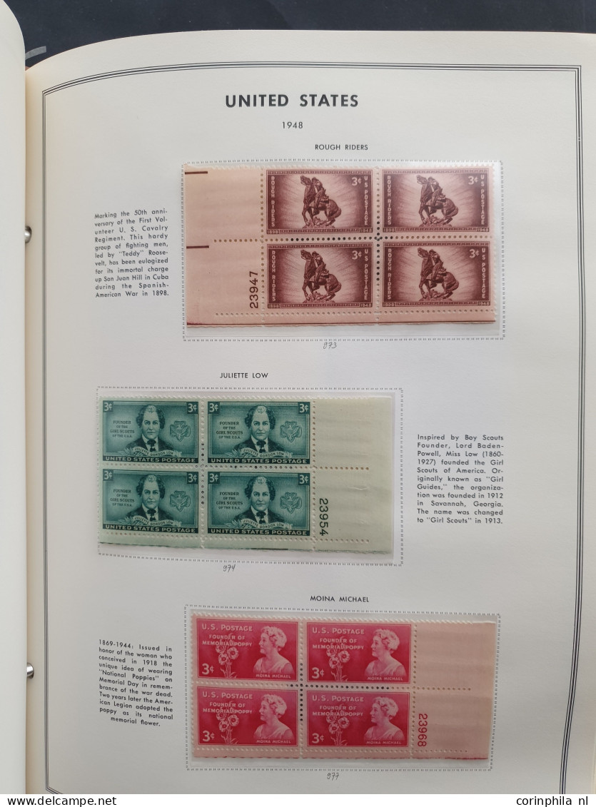 1919-1980, collection larger units mainly ** including plate blocks in 2 Harris albums