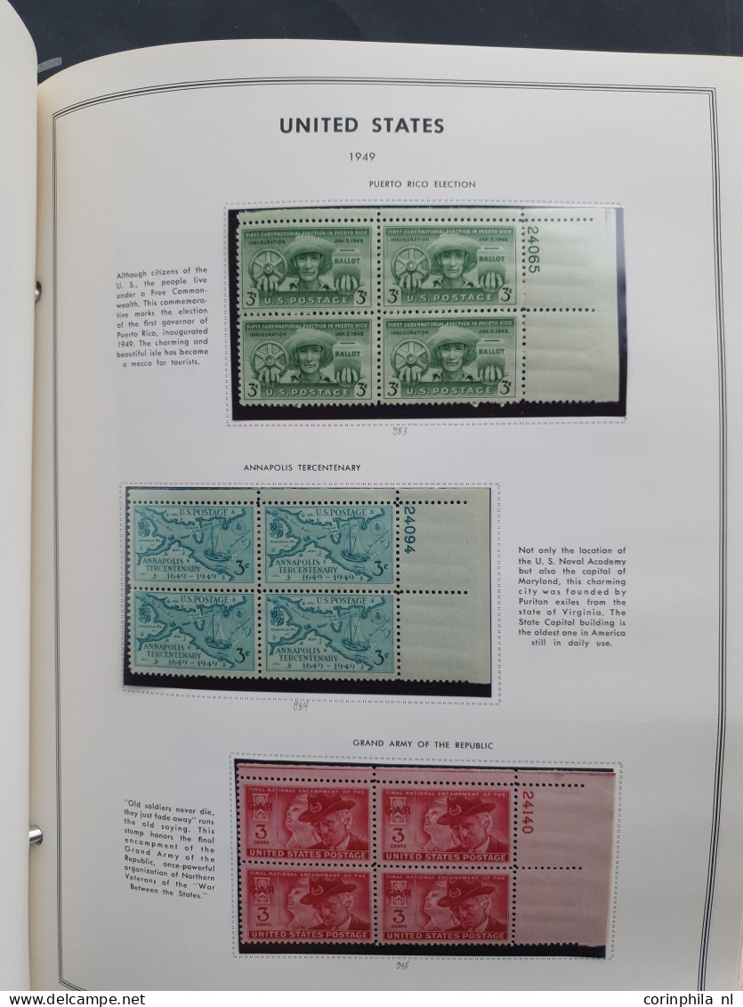 1919-1980, collection larger units mainly ** including plate blocks in 2 Harris albums