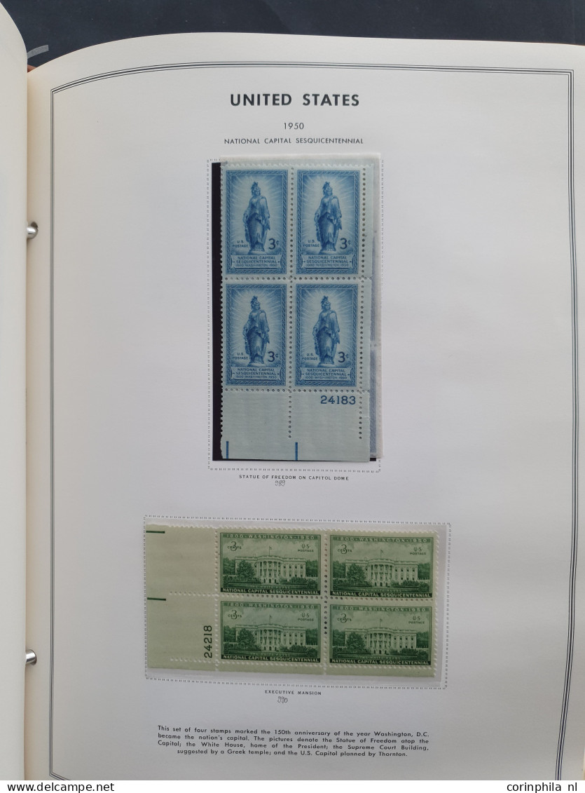 1919-1980, collection larger units mainly ** including plate blocks in 2 Harris albums