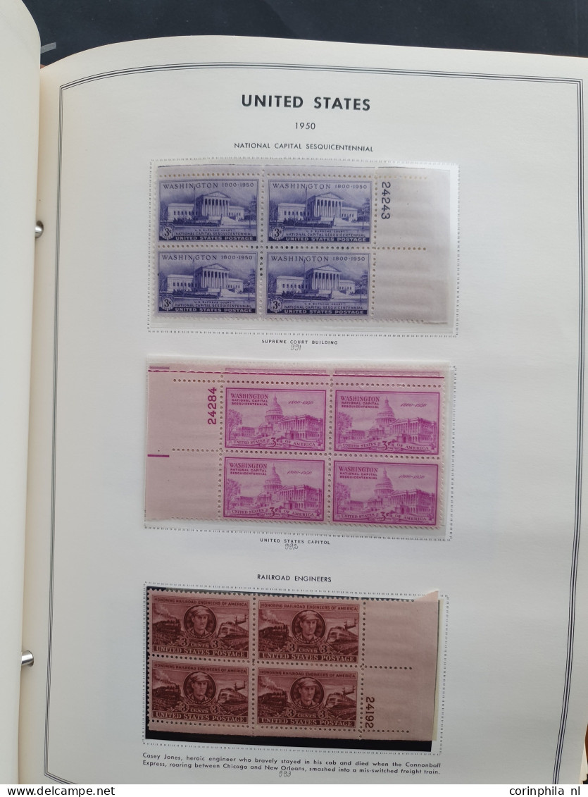 1919-1980, collection larger units mainly ** including plate blocks in 2 Harris albums