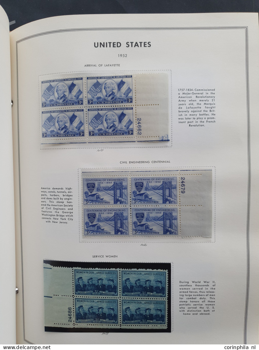 1919-1980, collection larger units mainly ** including plate blocks in 2 Harris albums