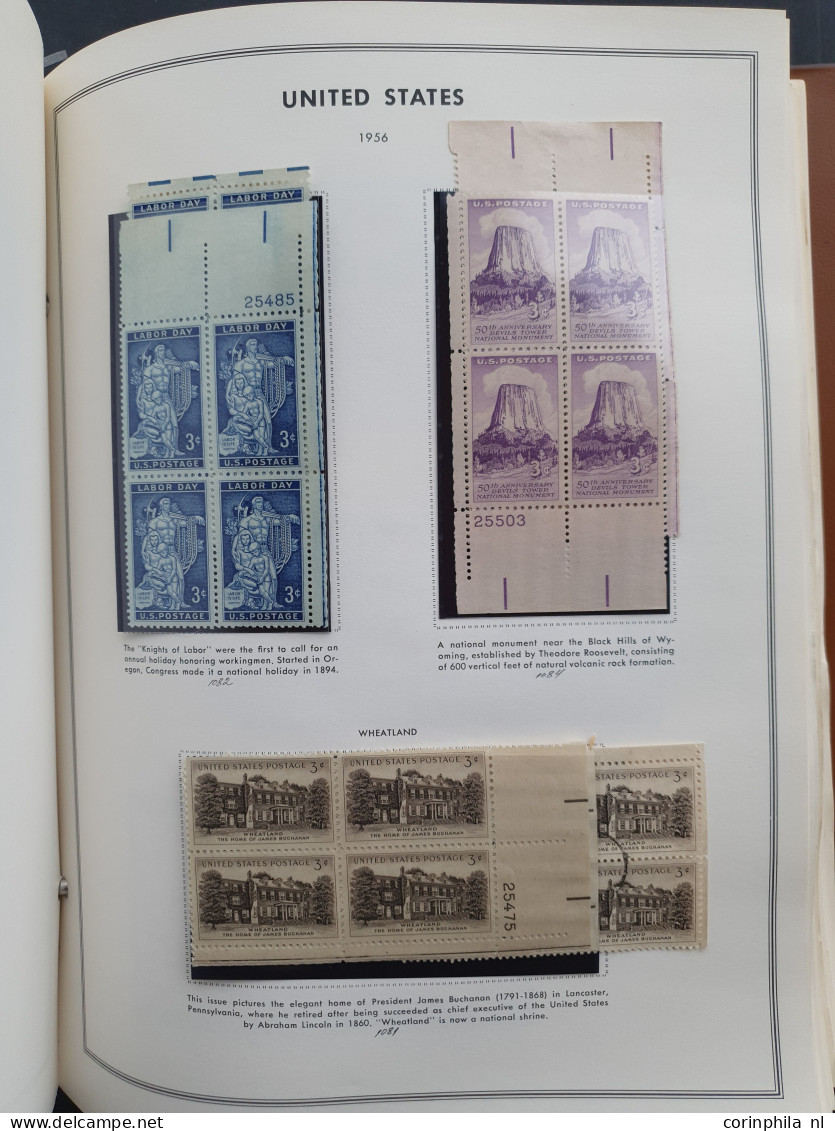 1919-1980, collection larger units mainly ** including plate blocks in 2 Harris albums