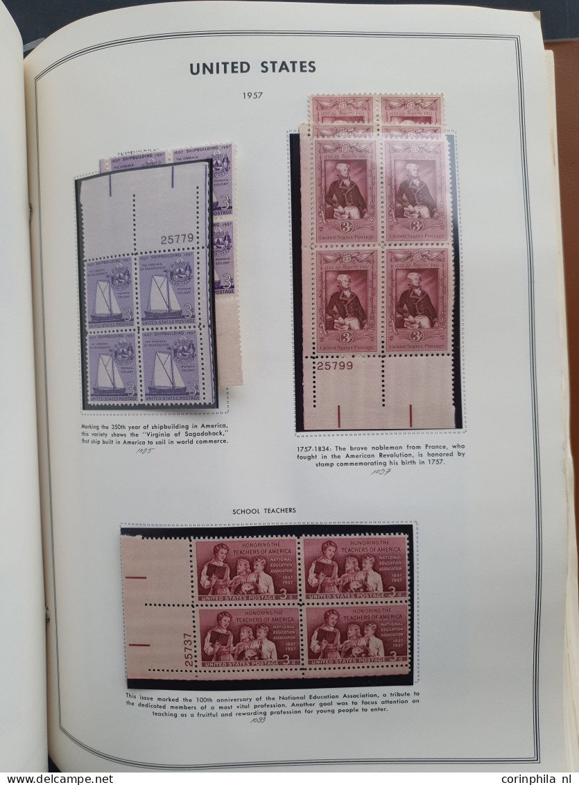 1919-1980, collection larger units mainly ** including plate blocks in 2 Harris albums