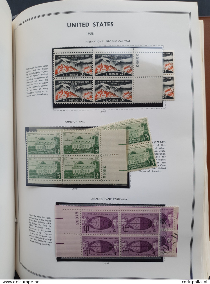 1919-1980, collection larger units mainly ** including plate blocks in 2 Harris albums