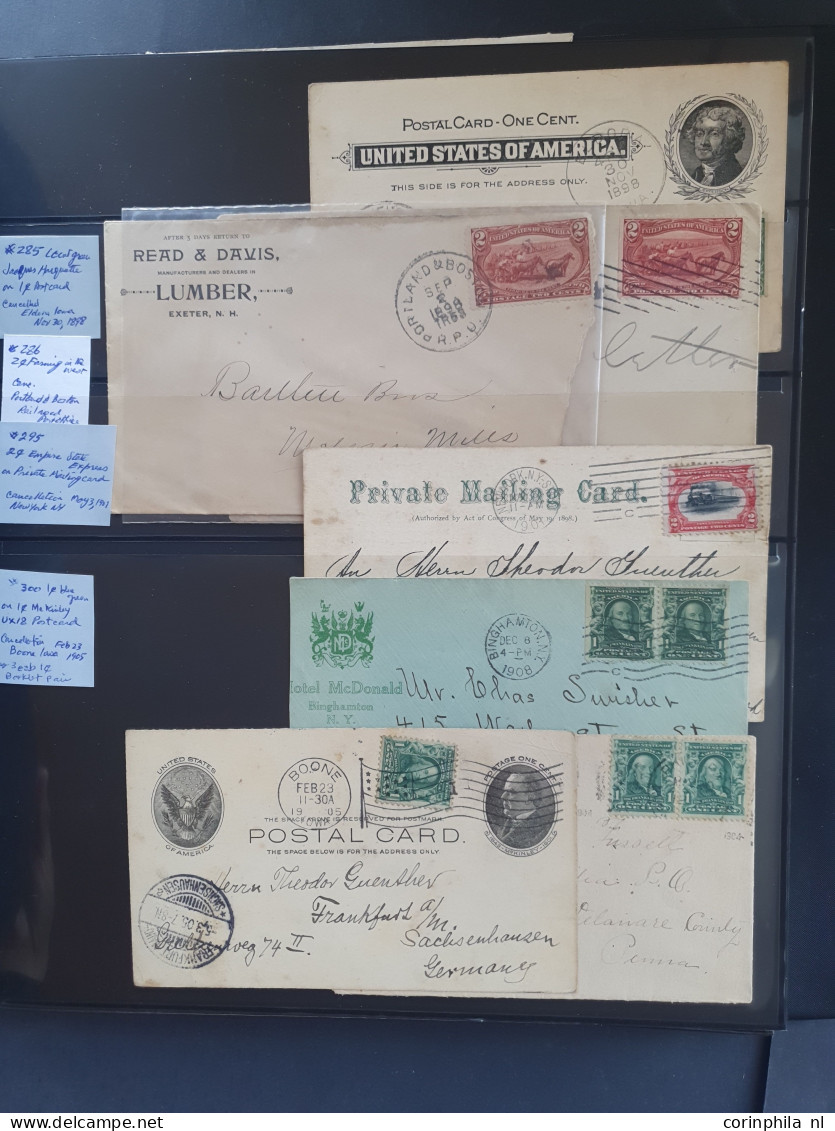 Cover 1850-1920 ca. about 140 covers/postal stationery including stampless in ring binder