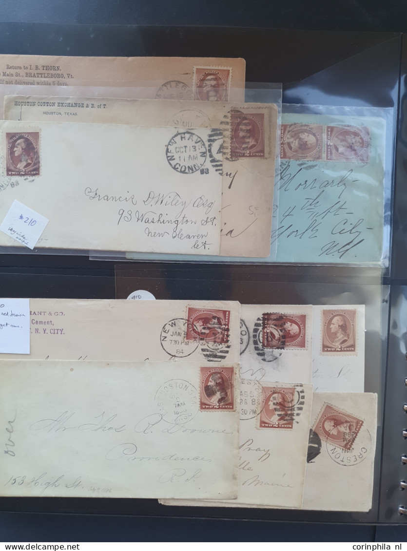 Cover 1850-1920 ca. about 140 covers/postal stationery including stampless in ring binder