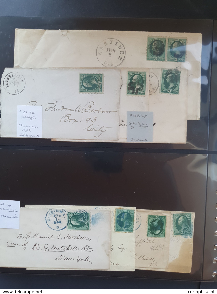 Cover 1850-1920 ca. about 140 covers/postal stationery including stampless in ring binder