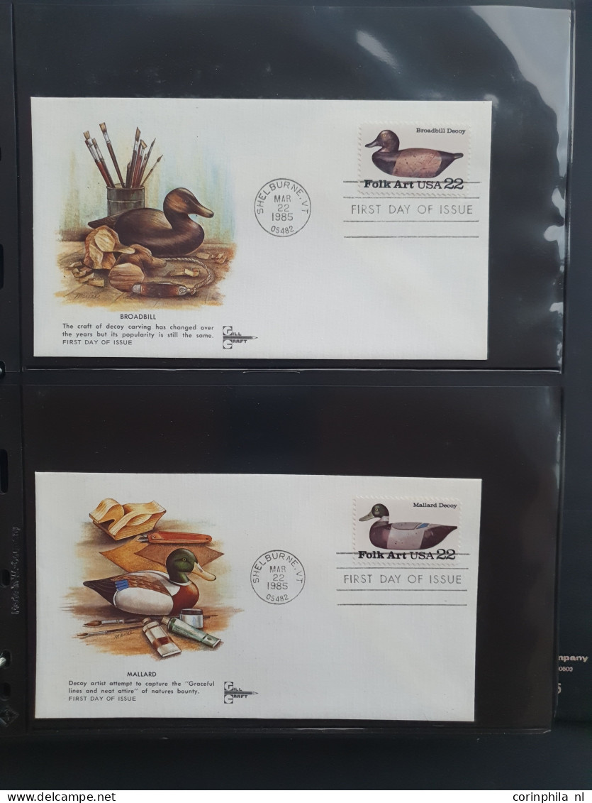 1980/1991 collection Duckstamps with ** stamps, fdc's etc. in approx 30 presentation packs, 2 albums in box