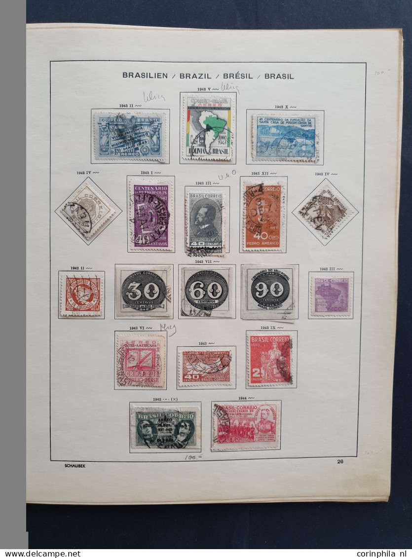 1843-1956, collection used and */** with better material and Varig on album leaves in folder