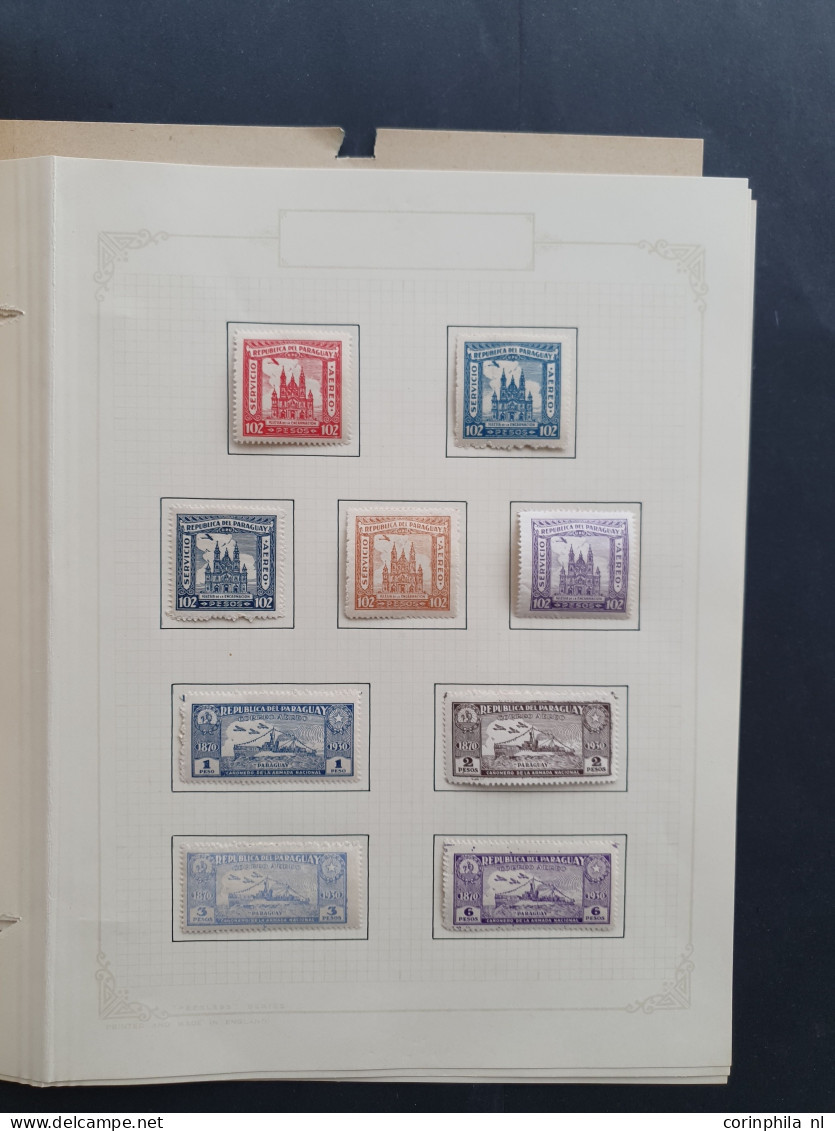 1870-1957, collection mainly * with better Airmail stamps on Yvert album leaves in folder