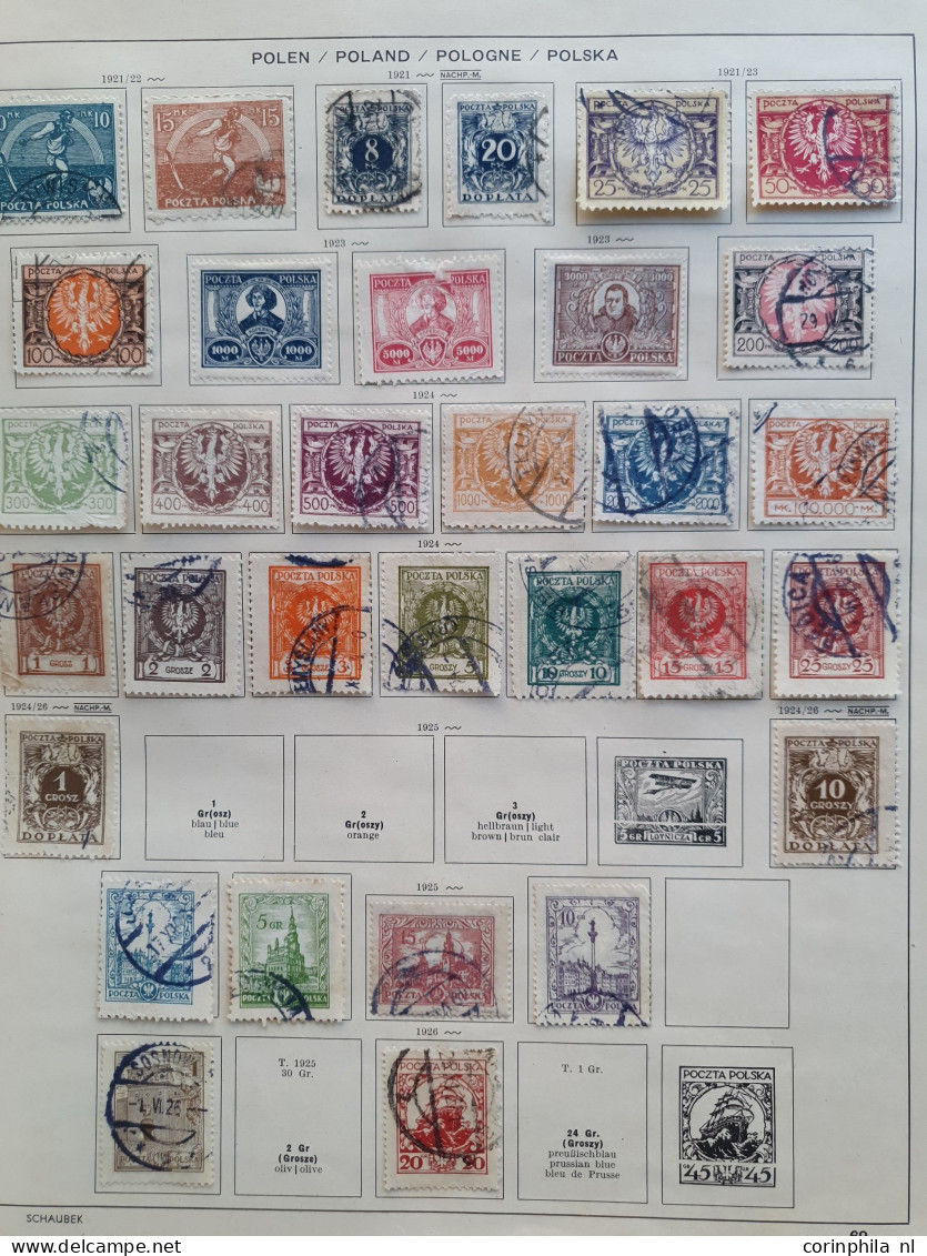 1860-1940 ca., used collection in Schaubek album