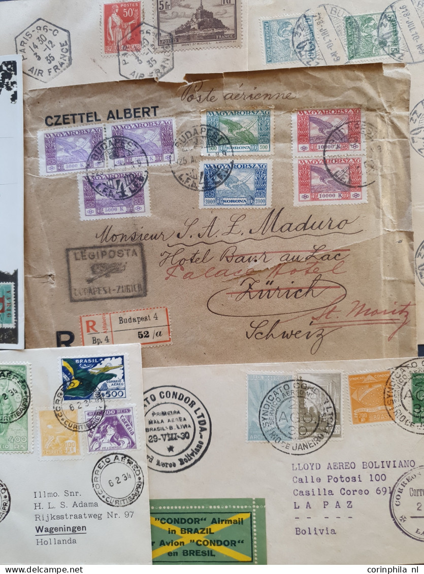Cover , Airmail 1920-1965 Ca., Airmail, About 30 Covers Including Better Eastern Europe In Envelope. - Collections (en Albums)