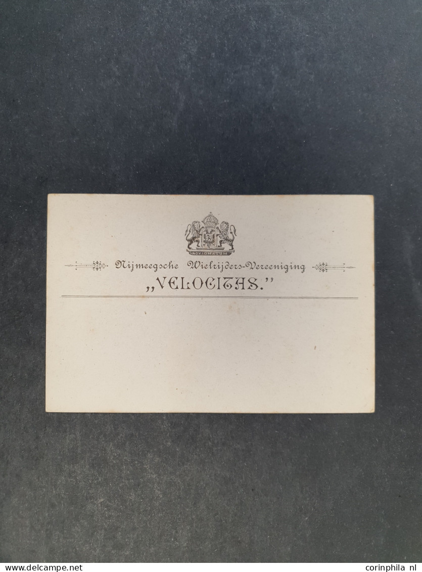 Cover Reclame Briefkaart Cijfer 2½ Cent - Nijmeegsche Wielrijders-Vereeniging Velocitas - Ongebruikt Vrijwel Pracht Ex.  - Entiers Postaux